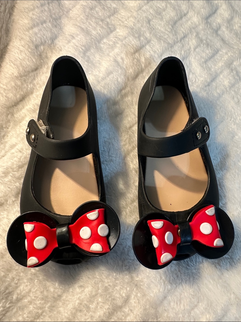 Kids Black Mary Jane Dress Shoes with Red Polka Dot Bow